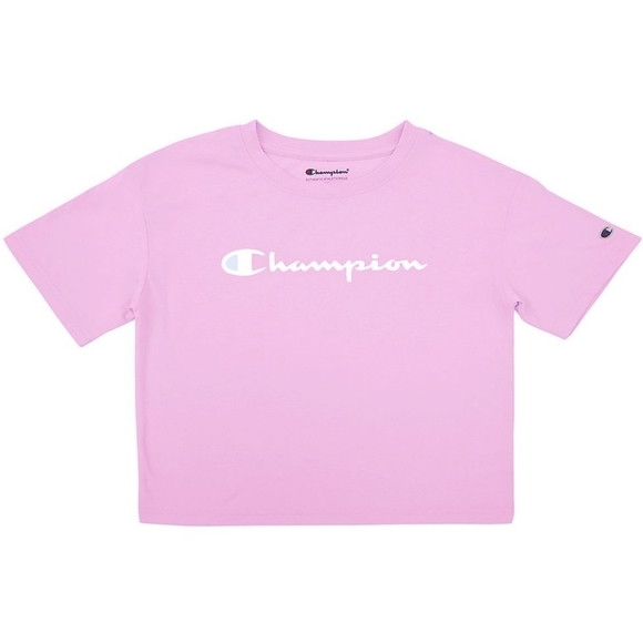 Champion Original Pink and White Girls Short Sleeve Tee, Large - Picture 1 of 5